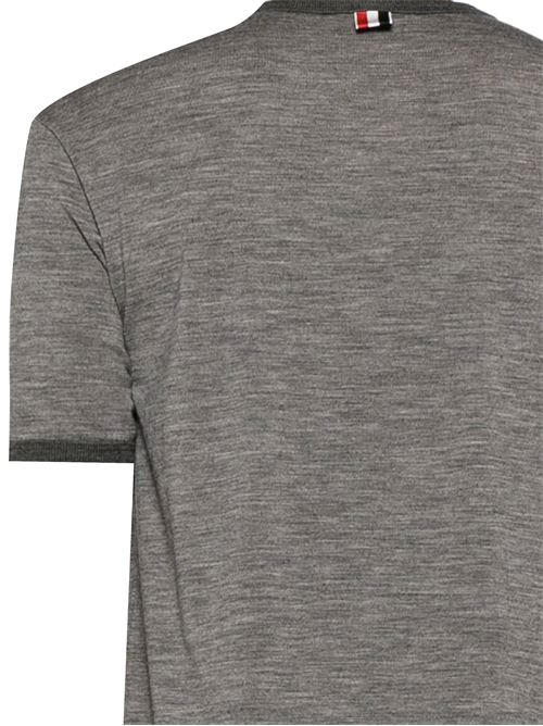 Medium grey cotton mélange t-shirt THOM BROWNE | MJS262AJ0149035